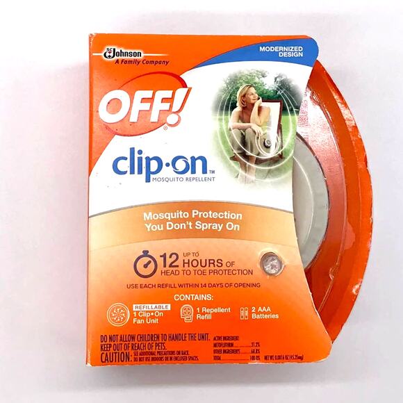 NEW OFF! CLIP-ON MOSQUITO REPELLENT FAN STARTER KIT MODERNIZED DESIGN UNOPENED - Picture 1 of 10